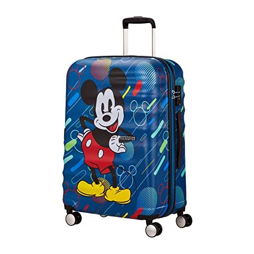 American Tourister wavebreaker disney - spinner m, bagaglio per bambini, 67 cm, 64 l, multicolore (mickey future pop)