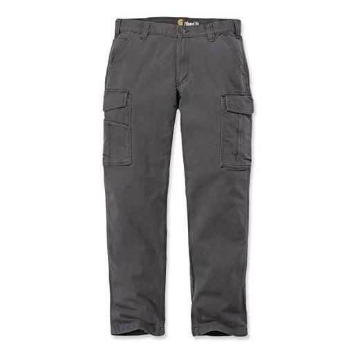 Carhartt, pantaloni cargo da lavoro rugged flex®, relaxed fit uomo, cachi scuro, w34/l36