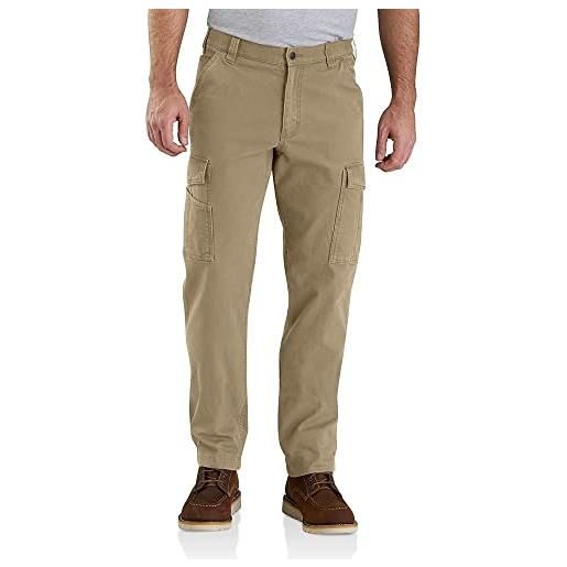 Carhartt, pantaloni cargo da lavoro rugged flex®, relaxed fit uomo, shadow, w34/l36