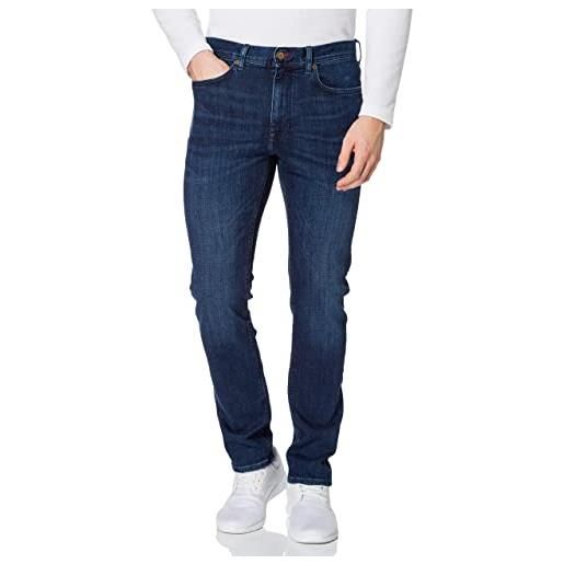 Tommy Hilfiger jeans uomo core slim bleecker elasticizzati, blu (bridger indigo), 28w / 32l