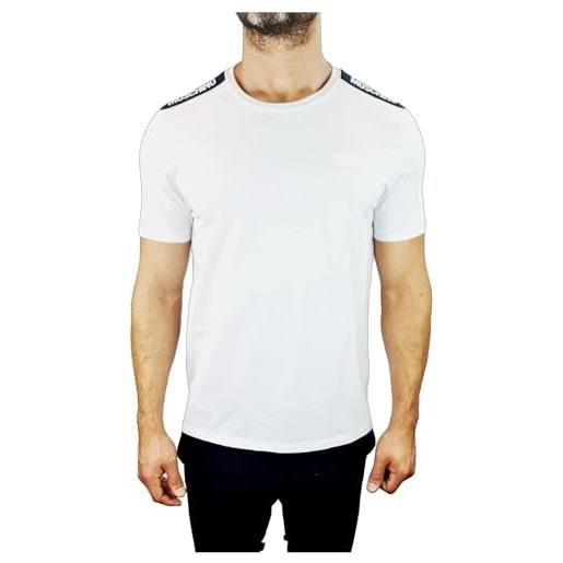 MOSCHINO t- shirt uomo con nastro logato sulle spalle modello a0786, nero (l)