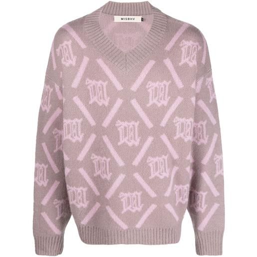 MISBHV maglione con logo - rosa