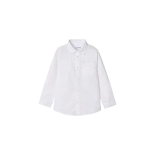 Mayoral camicia m/l basica per bambini e ragazzi bianco 9 anni (134cm)