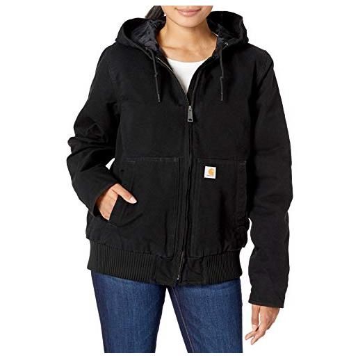 Carhartt giacca imbottita active, loose fit, capispalla da lavoro donna, nero, m