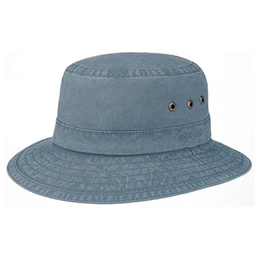 Stetson reston cappello da pescatore donna/uomo - vacanza estivo primavera/estate - xxl (62-63 cm) nero