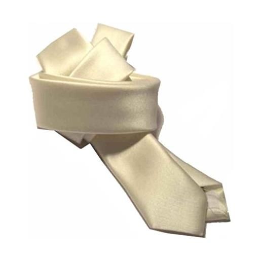 Avantgarde - cravatta slim tinta unita made in italy colori cravattino skinny tie, colore: fuxia pink, 4 cm in punta