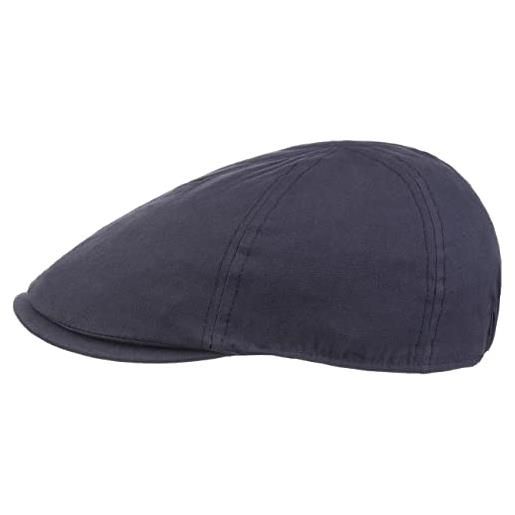 LIPODO coppola washed cotton uomo - cap cappello piatto con visiera primavera/estate - l (57-58 cm) blu scuro