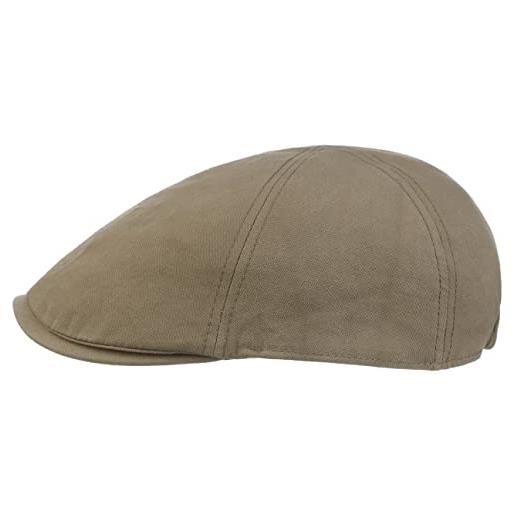 LIPODO coppola washed cotton uomo - cap cappello piatto con visiera primavera/estate - m (55-56 cm) grigio scuro