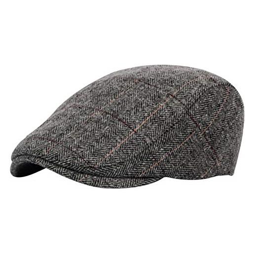 AIEOE berretti da uomo berretti autunno inverno cappelli regolabili a scacchi berretti