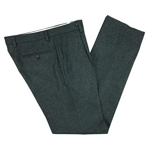 N+1 pantalone uomo classico in lana con pens elegante flanella vita alta gamba larga 48 50 52 54 56 58 60 (58 - avion)