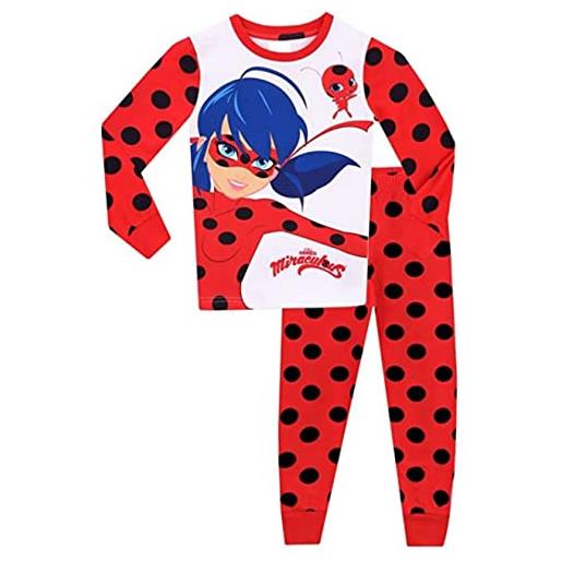 Sabor pigiama bambina invernale ladybug pigiama in caldo cotone (5870 blu navy, 6 anni)