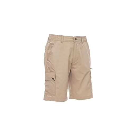 NSTF bermuda uomo cotone taglie forti fino alla 6xl pantaloni corti cotone no maxfort tasconi (4xl, beige)