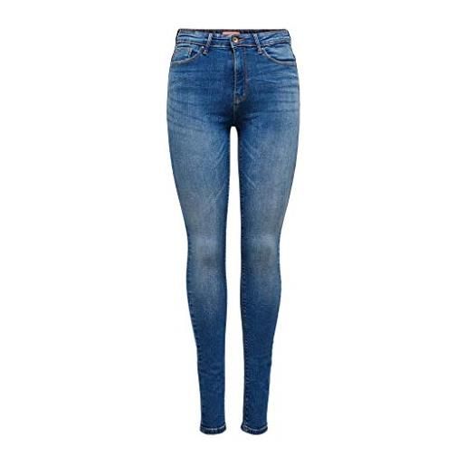 Only nos onlpaola hw sk dnm jeans azg0007 noos skinny, blu (medium blue denim), w33/l32 (taglia produttore: x-large) donna