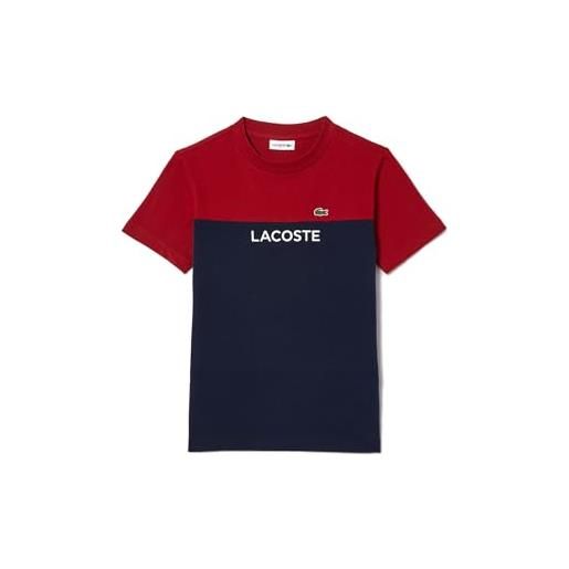 Lacoste-children tee-shirt-tj5289-00, blu navy/verde scuro, 12 ans