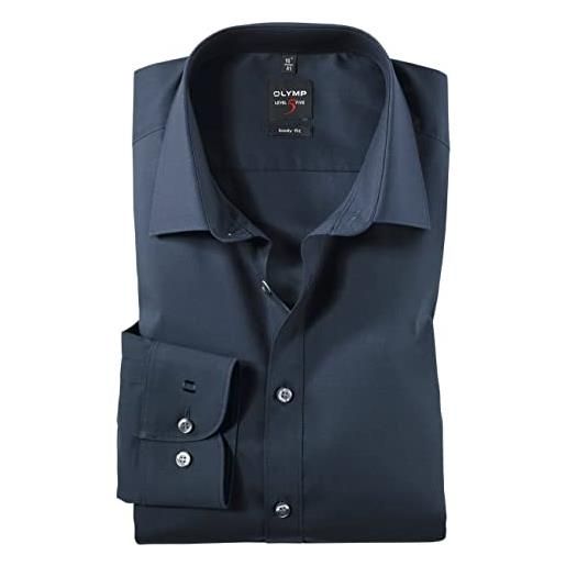 Olymp uomo camicia business a maniche lunghe level five, body fit, new york kent, schwarz 68,40