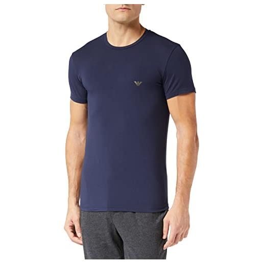 Emporio Armani t-shirt soft modal, t-shirt uomo, grigio (pewter), s