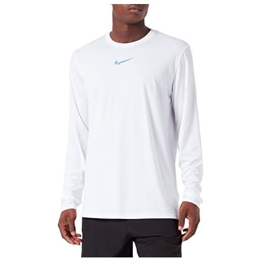 Nike dri-fit graphic training camicia, bianco, xl uomo