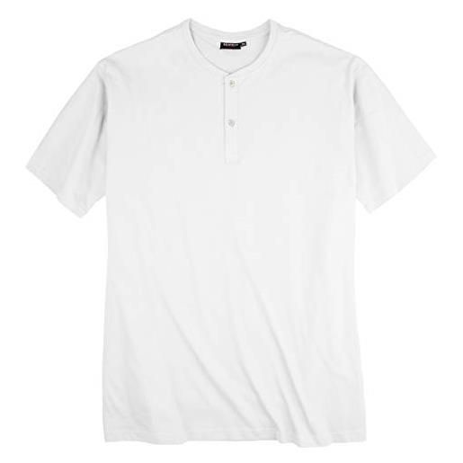 Redfield t-shirt bianca bottoni taglie forti, 2xl-8xl: 6xl