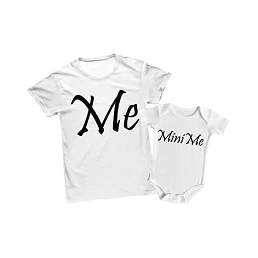 Bulabadoo coppia tshirt e body neonato - me mini me - bimbo - piccolo me - padre - bimbo - maglietta uomo - body - idea regalo papà