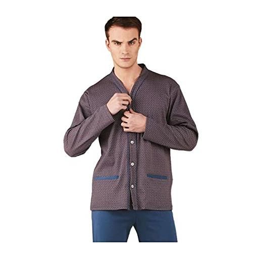 Bip Bip pigiama uomo in cotone caldo con giacca aperta art. 6352 (blu, 7 xxl)