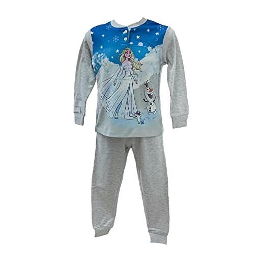 Sabor pigiama bambina invernale frozen pigiama in caldo cotone (6306 grigio chiaro, 5 anni)