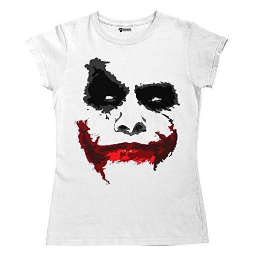My Digital Print t-shirt maglietta donna bianco - joker film (bianco, m)