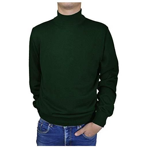 Iacobellis maglione uomo pullover lupetto misto lana merinos extrafine made in italy 3xl bordeaux