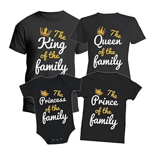 t-shirteria set magliette famiglia - king - queen - princess - prince - principessa - principe - famiglia - tshirt coordinate - idea regalo
