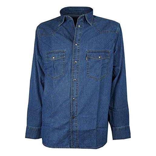 SEA BARRIER camicia uomo manica lunga in jeans extra art new tonga con profumatore saggio in omaggio (marchio registrato)