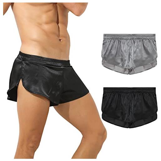 FEOYA pantaloncini da uomo con ampi lati divisi intimo boxer slip costume da bagno adatto a tutti i tipi di sport