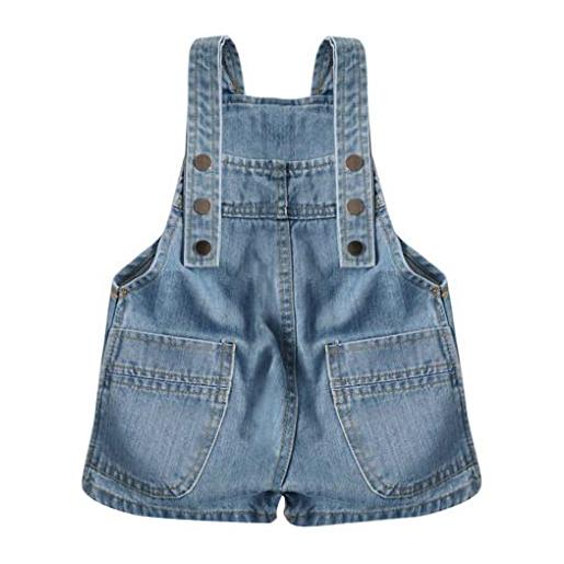 ACMEDE bambino ragazza ragazzo jeans tuta blu salopette moda denim bambini pantaloni in denim di cotone con bretelle bambine tuta in jeans estiva carina per bebè neonata ragazze 0-7 anni