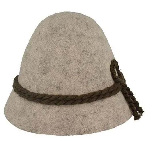 Hut Breiter breiter cappello bavarese da uomo e da donna, marne grigia chiara, 60