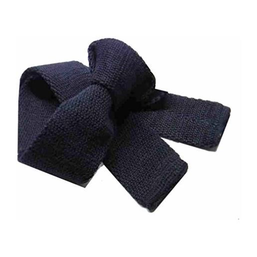 Avantgarde - cravatte lana maglia tinta unita tricot tie made in italy, colore: marrone, 6