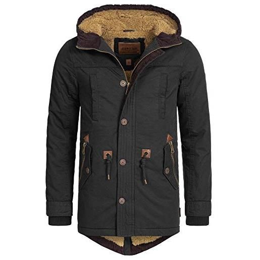 Indicode uomini barge winter jacket | giacca invernale con cappuccio e fodera in peluche army xxl