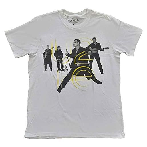 U2 maglietta live action uomo bianco, bianco, m