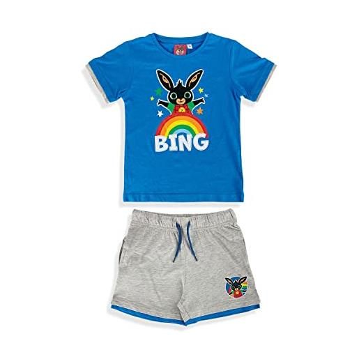 SUN CITY pigiama corto bambino bing completo t-shirt e pantaloncino in cotone 5200