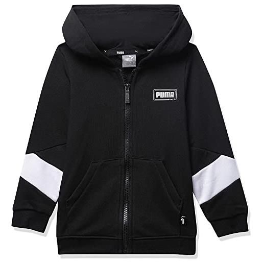 PUMA ess+ cb full-zip hoodie fl b felpa con cappuccio, nero, 12 anni bambino