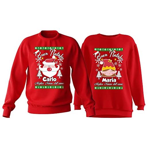 Felpa Natalizia Puzzletee Personalizzabile Con Nome – Unisex, Babbo Natale, Renna, Pupazzo Di Neve – Regalo Per Famiglia - 4