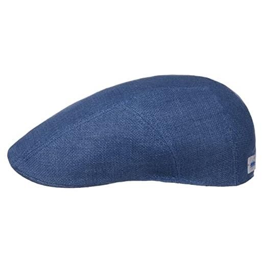 Stetson coppola uni sustainable linen uomo - made in the eu berretto lino cappello piatto con visiera, fodera primavera/estate - xl (60-61 cm) blu