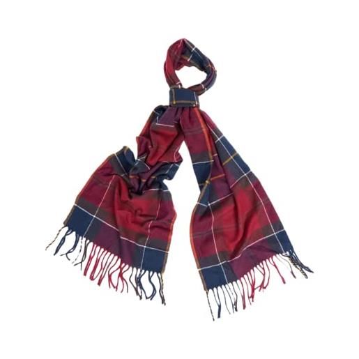 Barbour usc0300-tn21 galingale tartan scarf cordovan red tartan sciarpa uomo lana