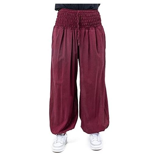 FANTAZIA baba soft vinicunca - pantaloni bouffant - taglia unica, colore: rosso, rosso bordeaux chinato nero, xxl