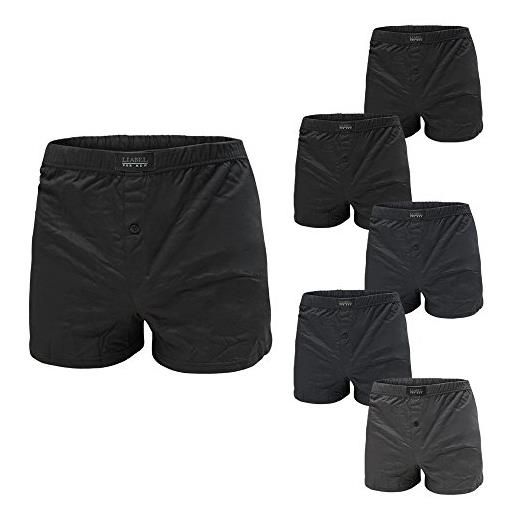 Liabel set 6 pezzi uomo boxer cotone apertura davanti taglie forti art. Lb440/c (6 boxer assortito - 10 / 5xl)