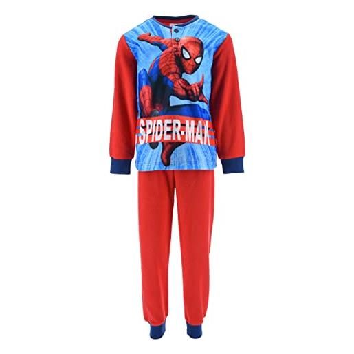 Sun City pigiama marvel spiderman lungo ufficiale maniche lunghe in pile bambino 5955