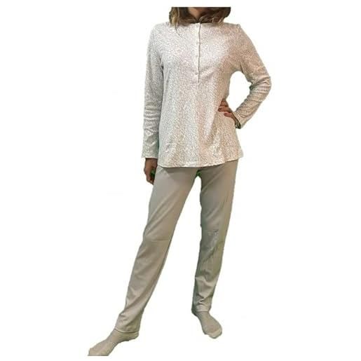 Linclalor pigiama donna in caldo cotone art. 92767-48, grigio