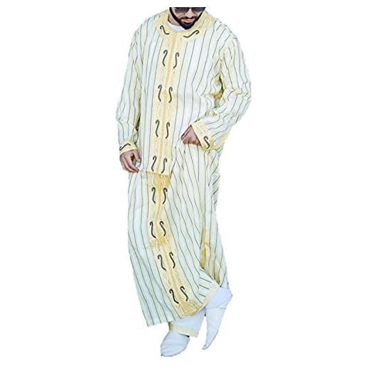 each women camicia da uomo in stile arabo semplice abito lungo musulmano abito marocchino in thobe