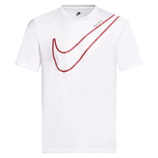 Nike just do it - maglietta con scritta just do it, bianco, s