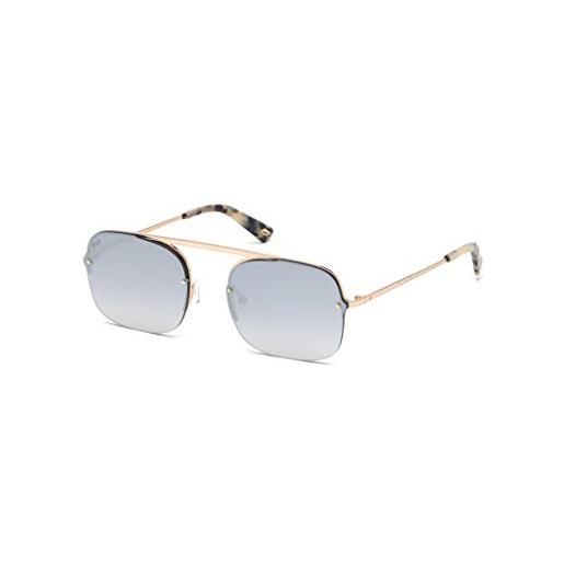 Web eyewear we0275 occhiali, shiny rose gold/smoke mirror, 57 uomo