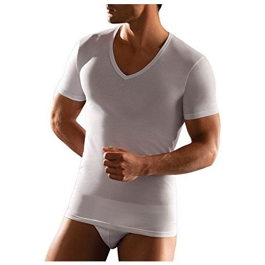 CAGI intimo uomo t-shirt scollo v manica corta cotone pettinato 05326 colore bianco taglia 7