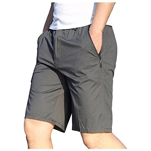 amropi pantaloni corti uomo pantaloncini cargo in cotone casual bermuda con tasche marina, 4xl