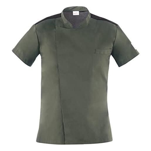 GIBLOR'S giacca uomo thiago, manica corta, tessuto con inserto traspirante, colore verde militare (s)